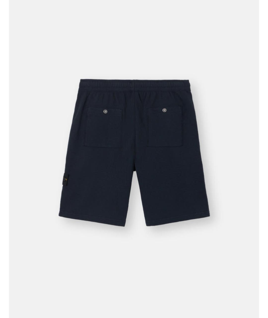 STONE ISLAND Синие хлопковые шорты, фото 5