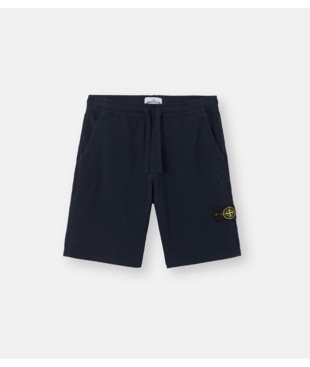 STONE ISLAND Синие хлопковые шорты, фото 6