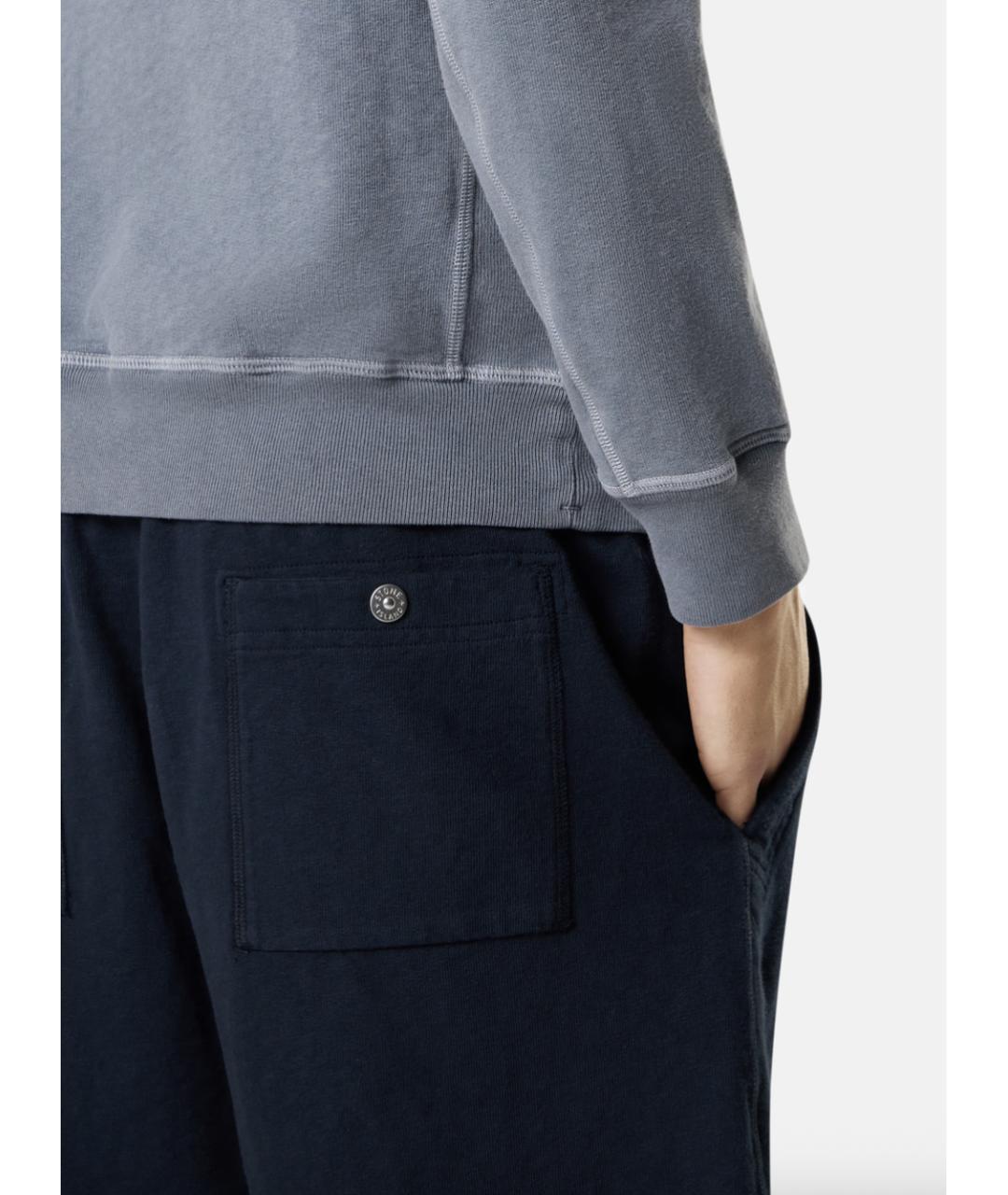 STONE ISLAND Синие хлопковые шорты, фото 4