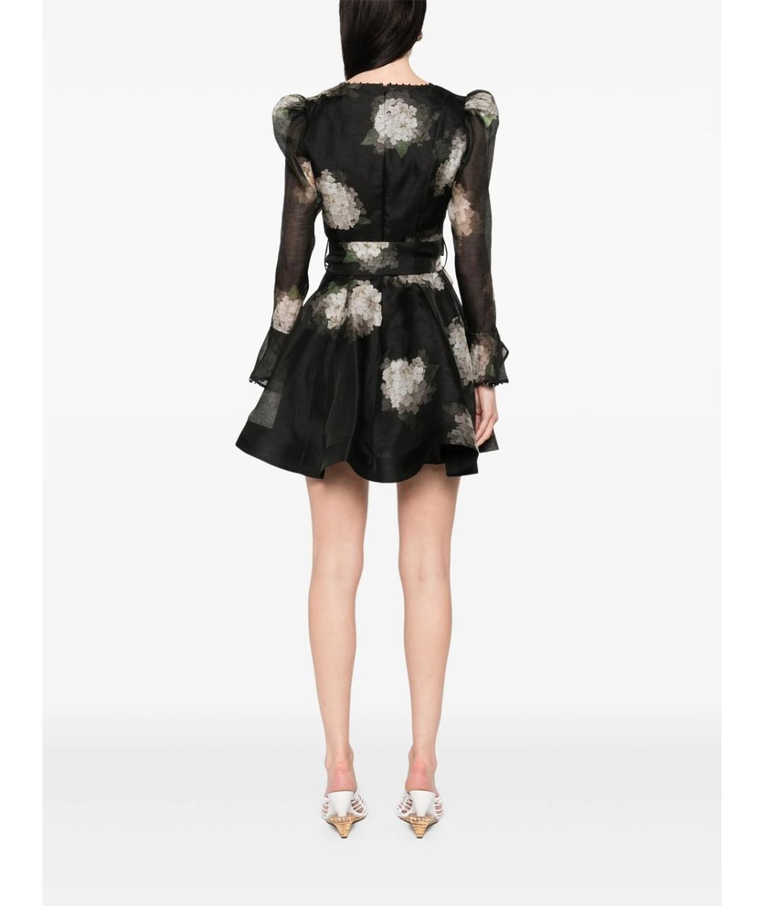 ZIMMERMANN Черное льняное коктейльное платье, фото 4