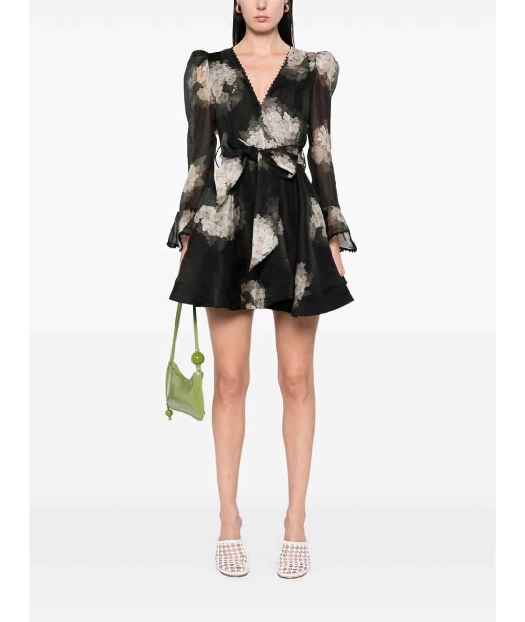 ZIMMERMANN Черное льняное коктейльное платье, фото 2