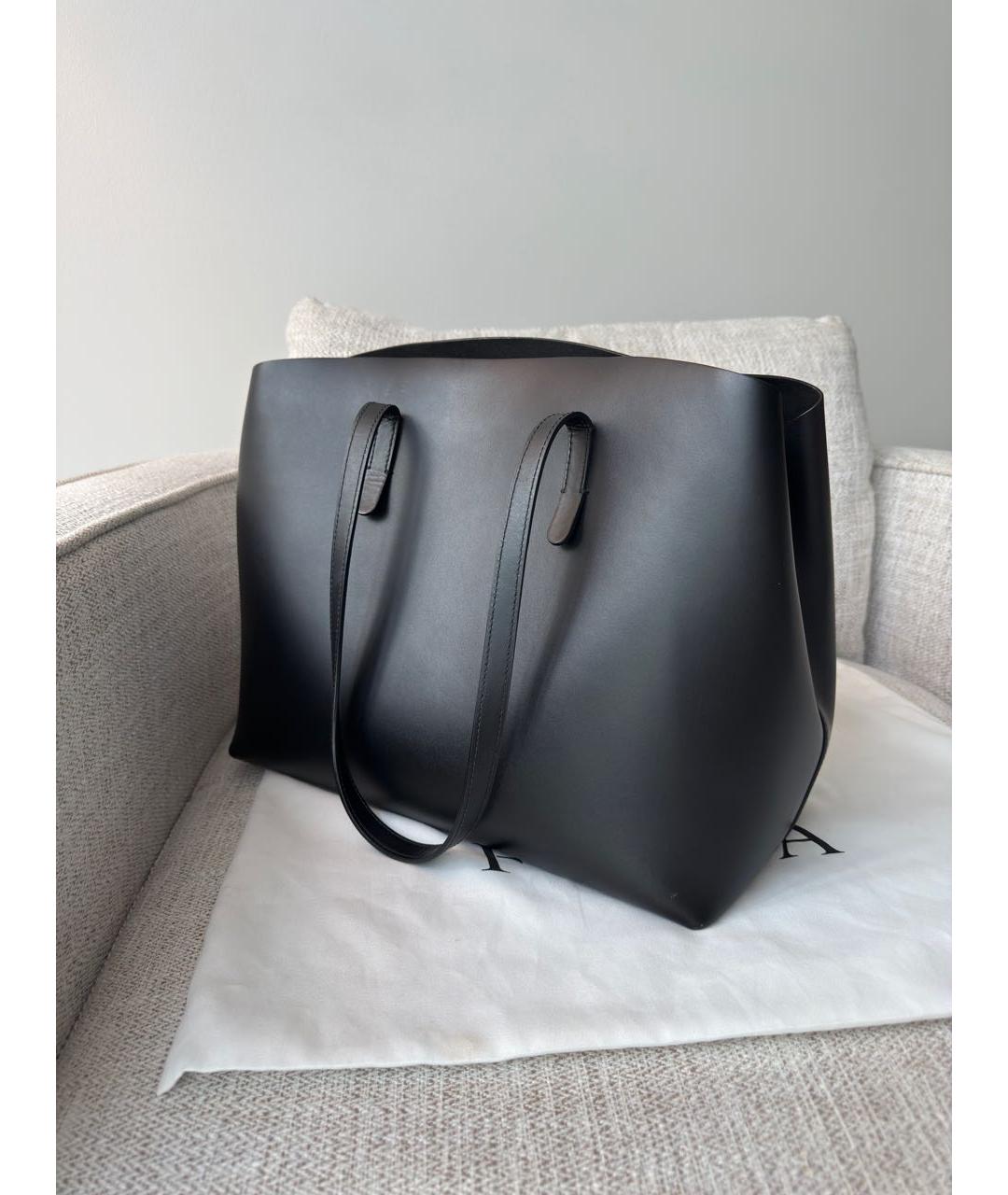 FURLA Черная кожаная сумка тоут, фото 6
