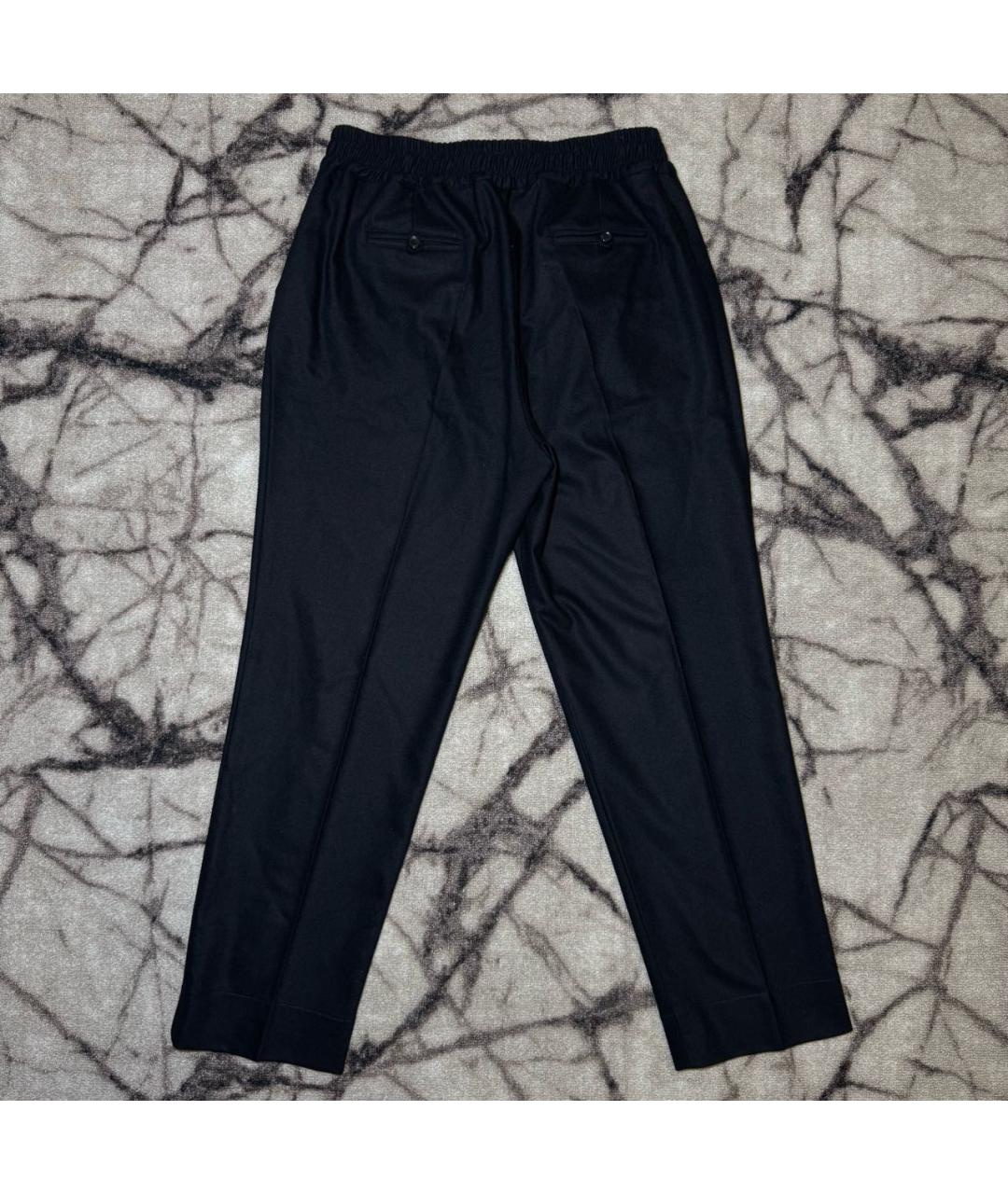 KITON Черные шерстяные классические брюки, фото 2