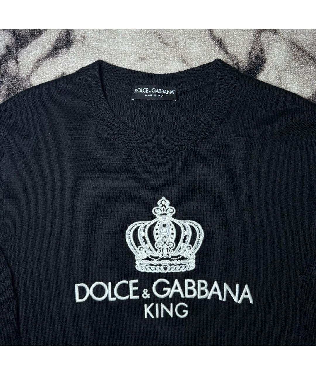 DOLCE&GABBANA Черный шерстяной джемпер / свитер, фото 3