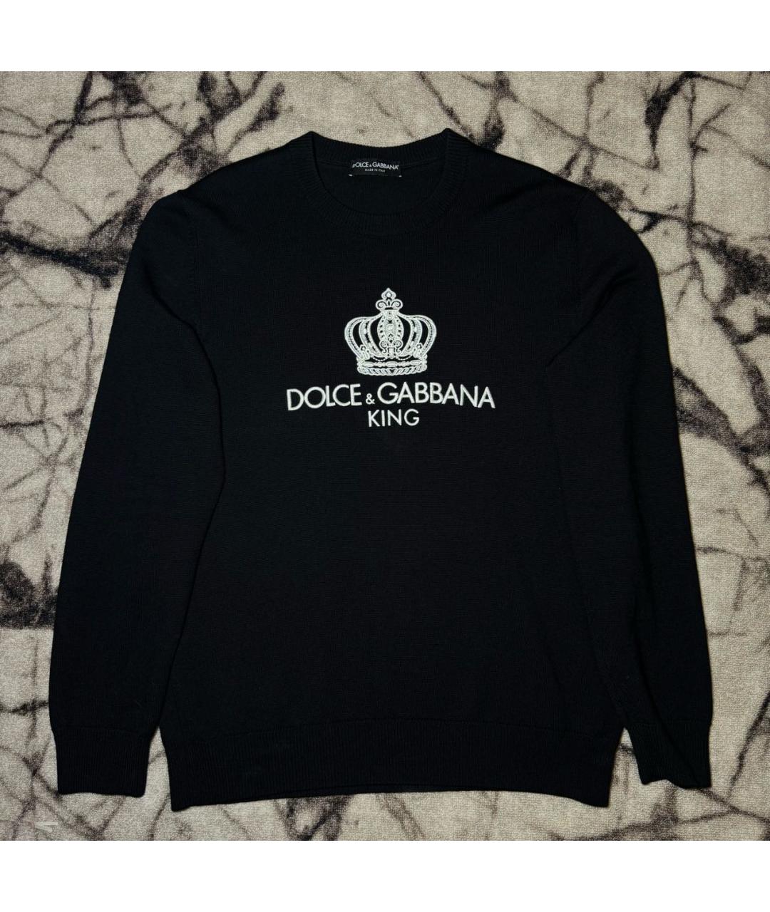 DOLCE&GABBANA Черный шерстяной джемпер / свитер, фото 5