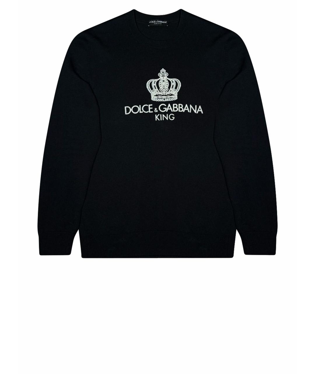 DOLCE&GABBANA Черный шерстяной джемпер / свитер, фото 1