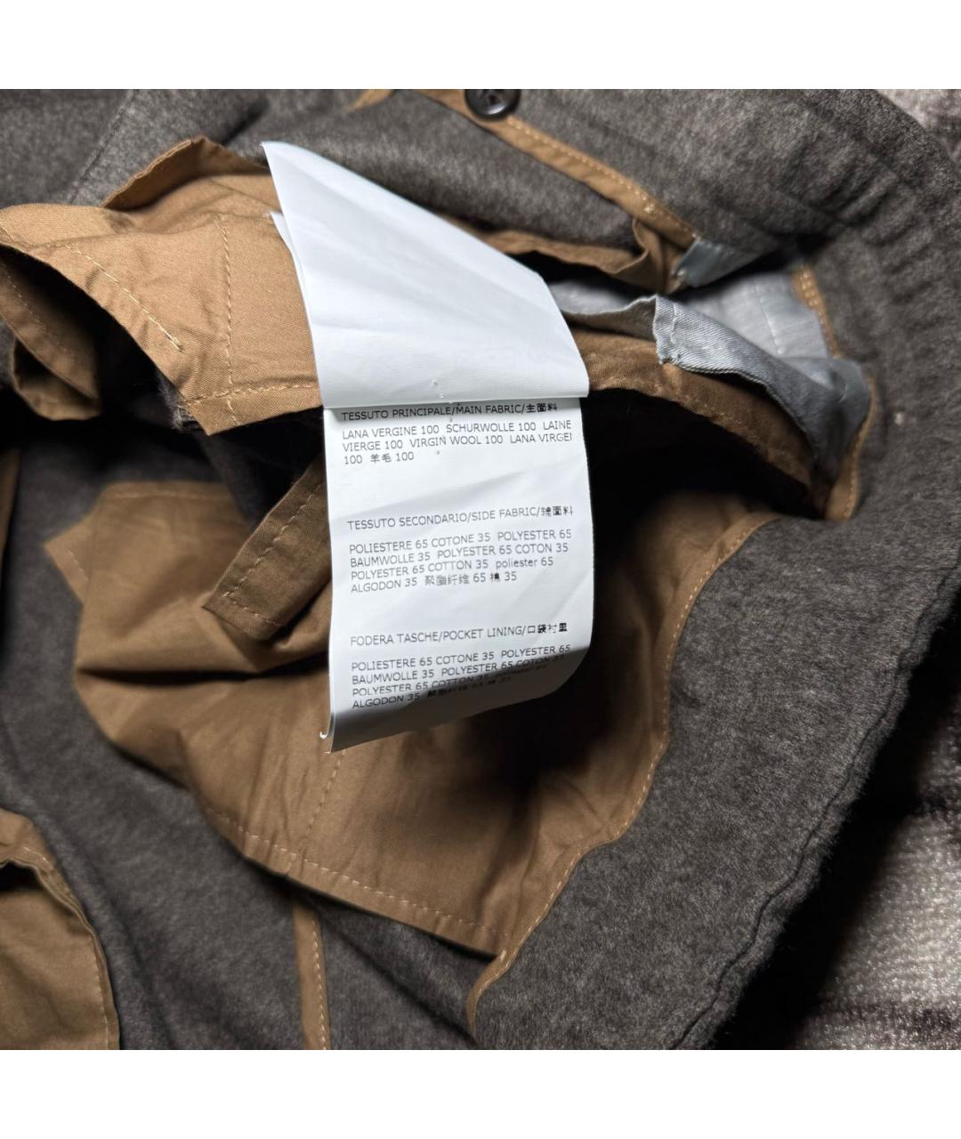 CORNELIANI Серые шерстяные повседневные брюки, фото 7