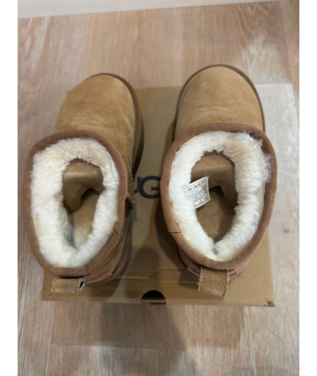 UGG AUSTRALIA Коричневые замшевые ботинки, фото 3