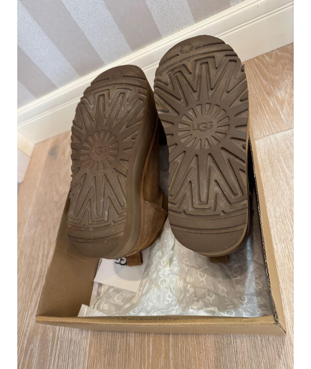UGG AUSTRALIA Коричневые замшевые ботинки, фото 7