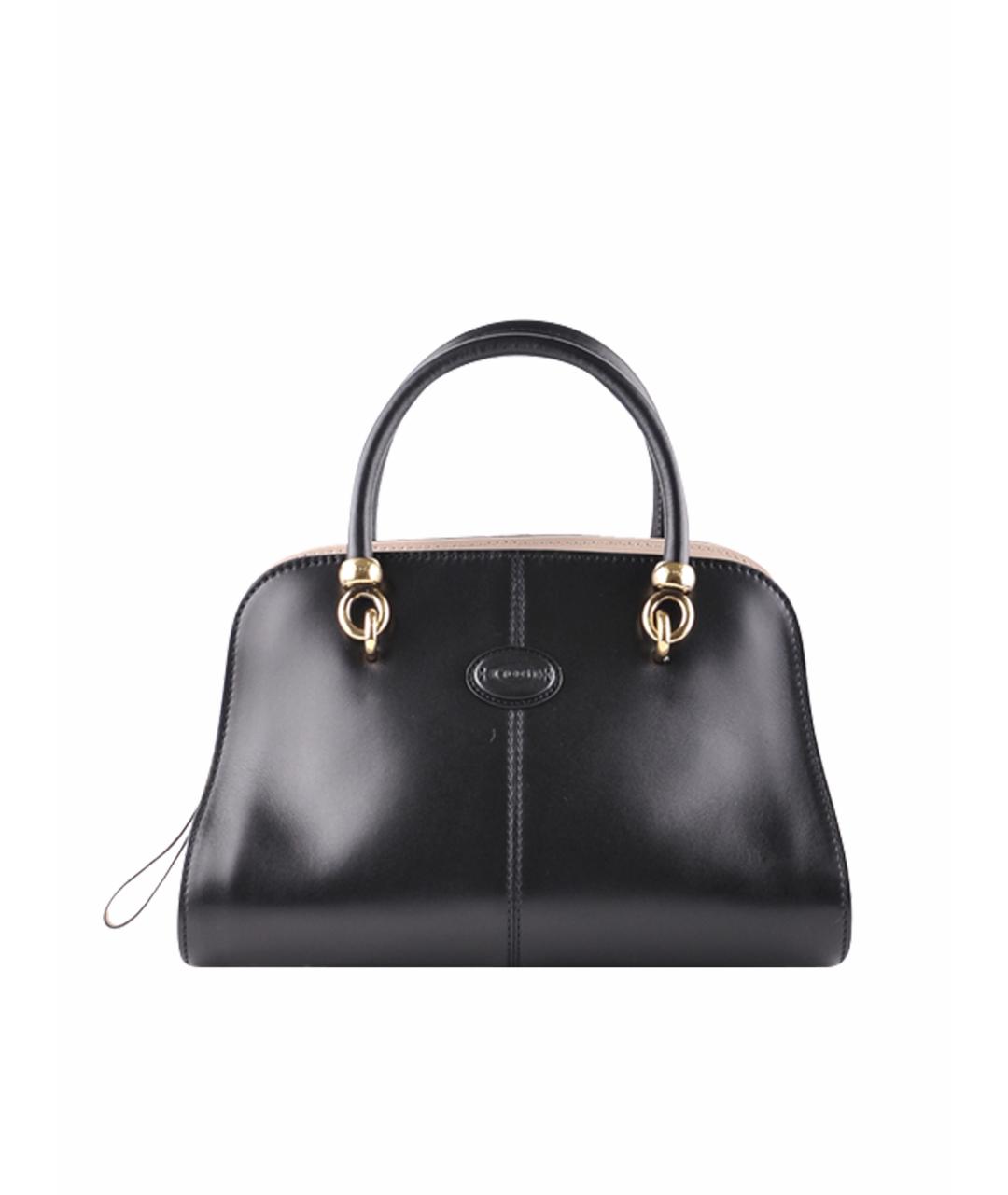 TOD'S Черная кожаная сумка с короткими ручками, фото 1