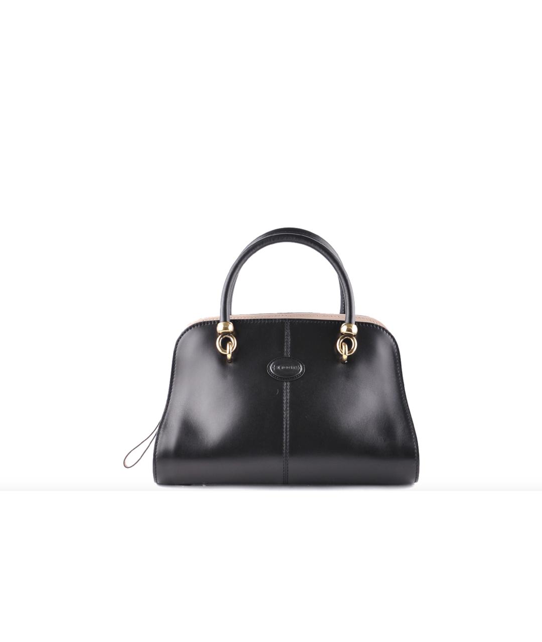 TOD'S Черная кожаная сумка с короткими ручками, фото 6