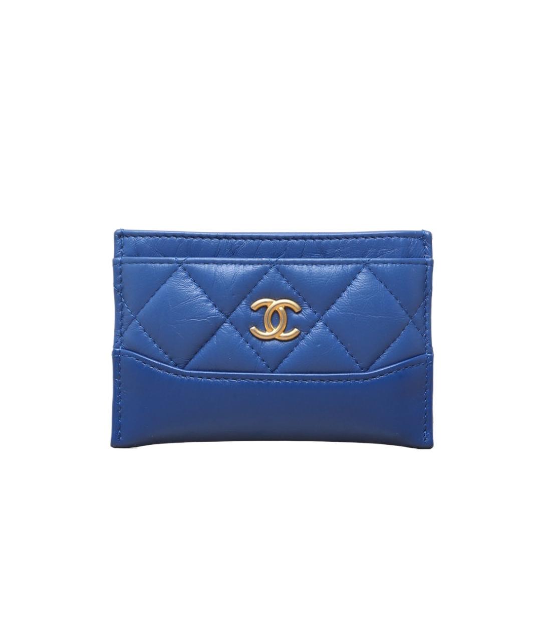CHANEL Синий кожаный кошелек, фото 1