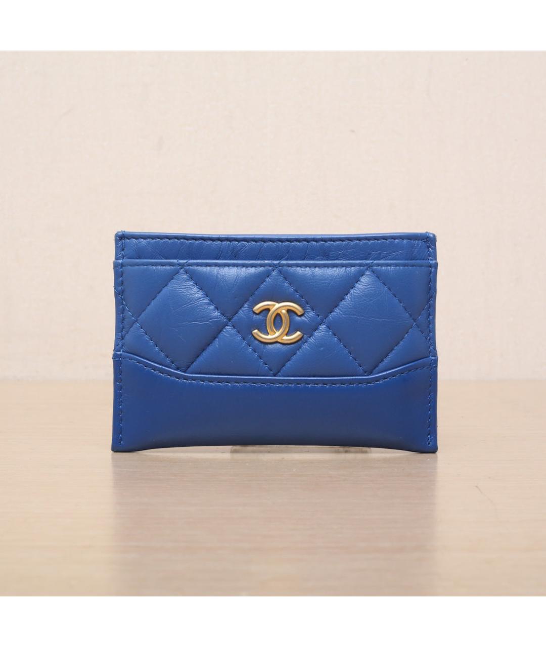 CHANEL Синий кожаный кошелек, фото 2