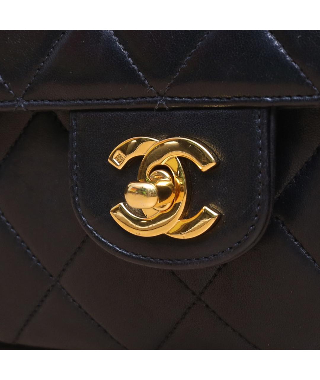 CHANEL Черная кожаная сумка через плечо, фото 8