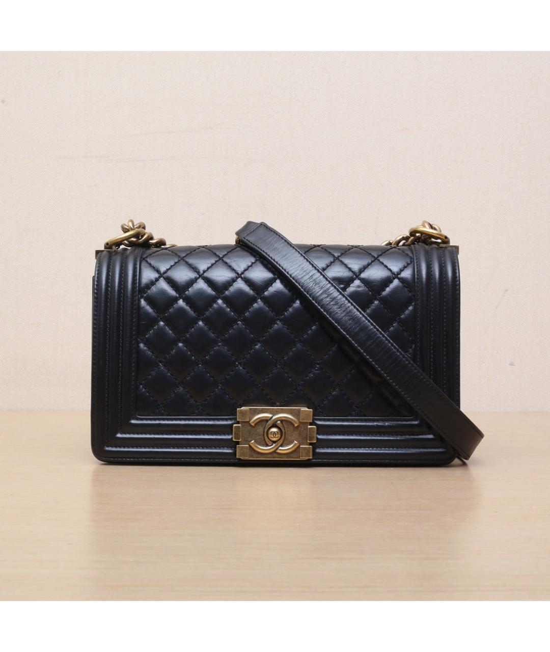 CHANEL Черная кожаная сумка через плечо, фото 2