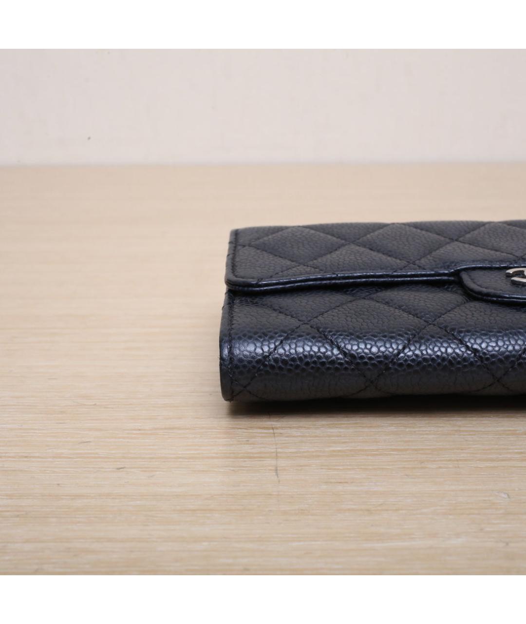 CHANEL Черный кожаный кошелек, фото 8