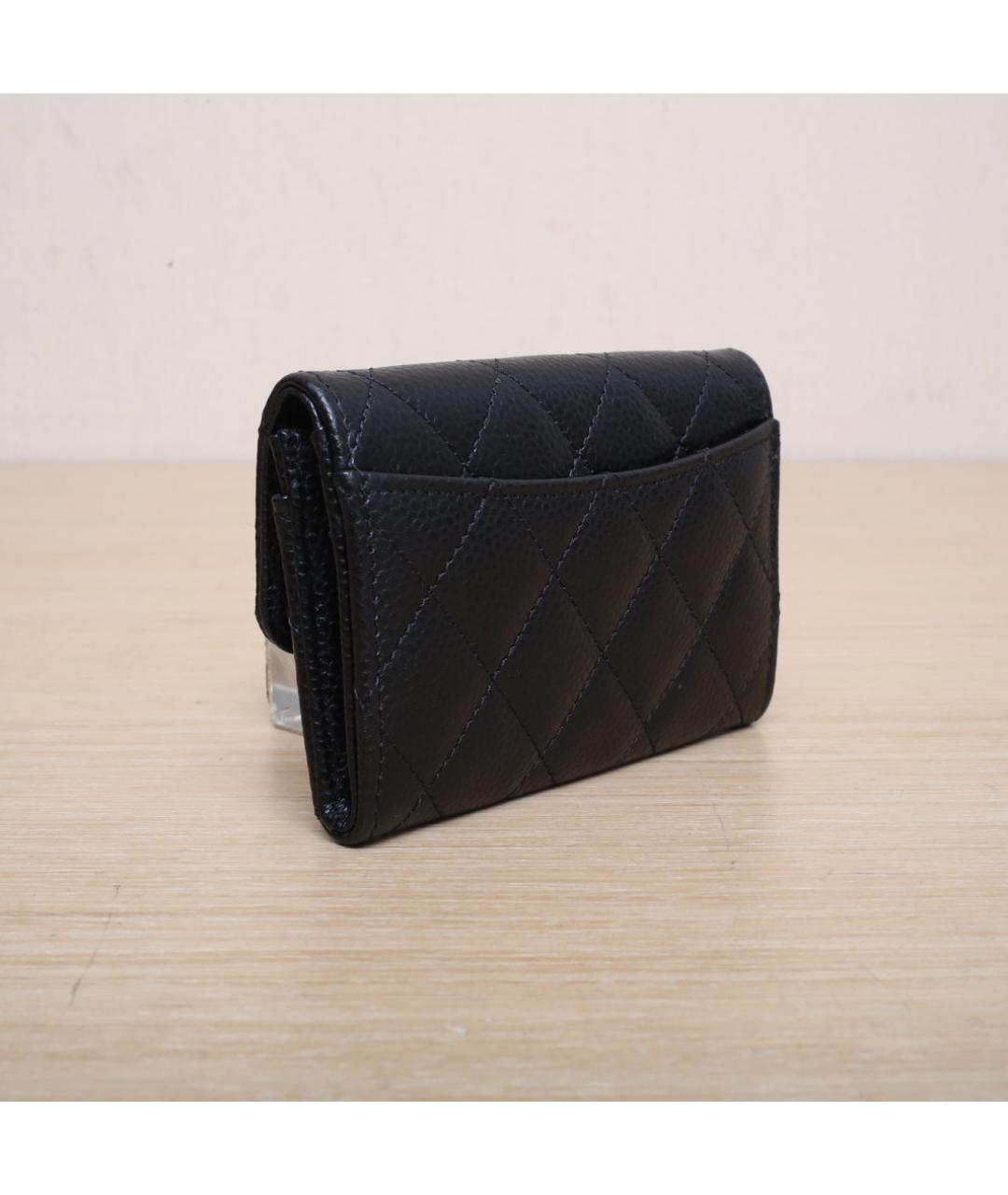 CHANEL Черный кожаный кошелек, фото 5