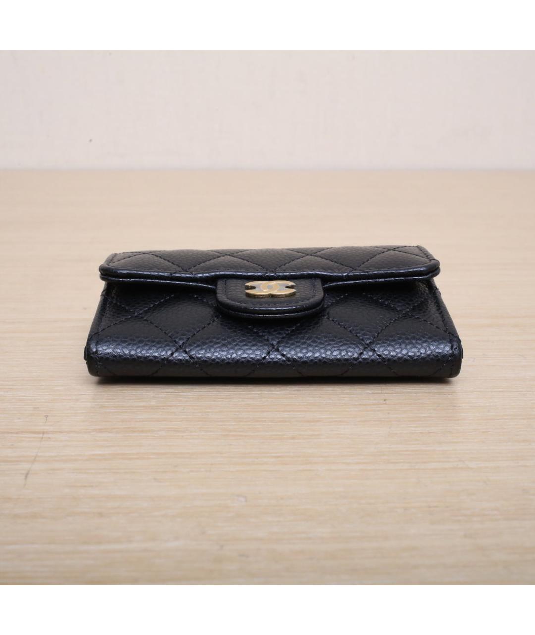 CHANEL Черный кожаный кошелек, фото 8