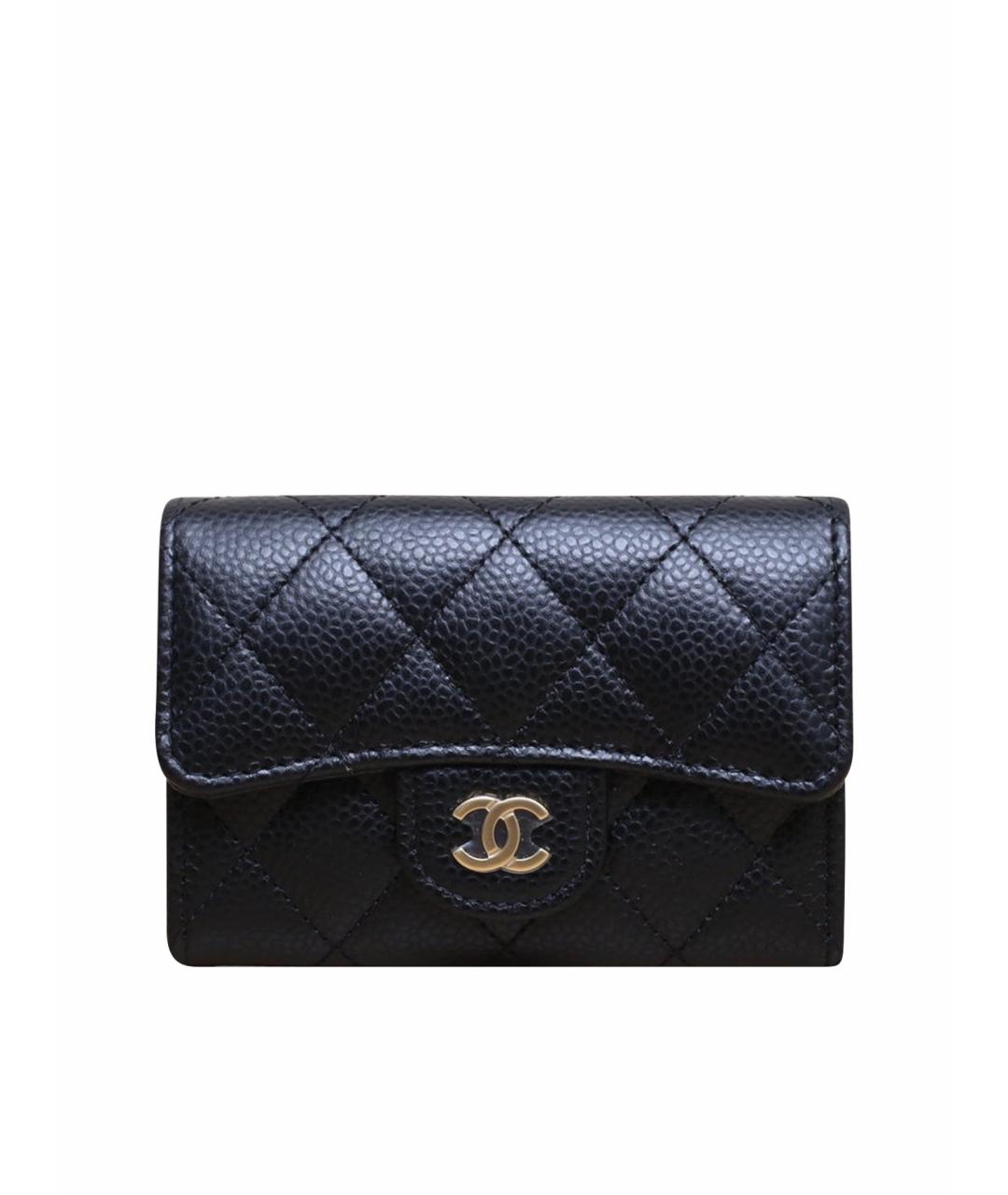 CHANEL Черный кожаный кошелек, фото 1