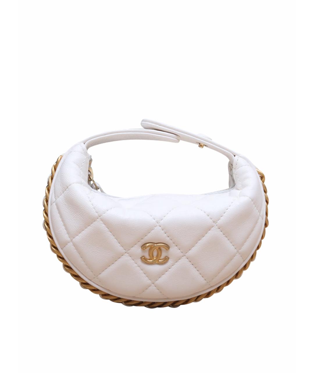CHANEL Белая кожаная косметичка, фото 1