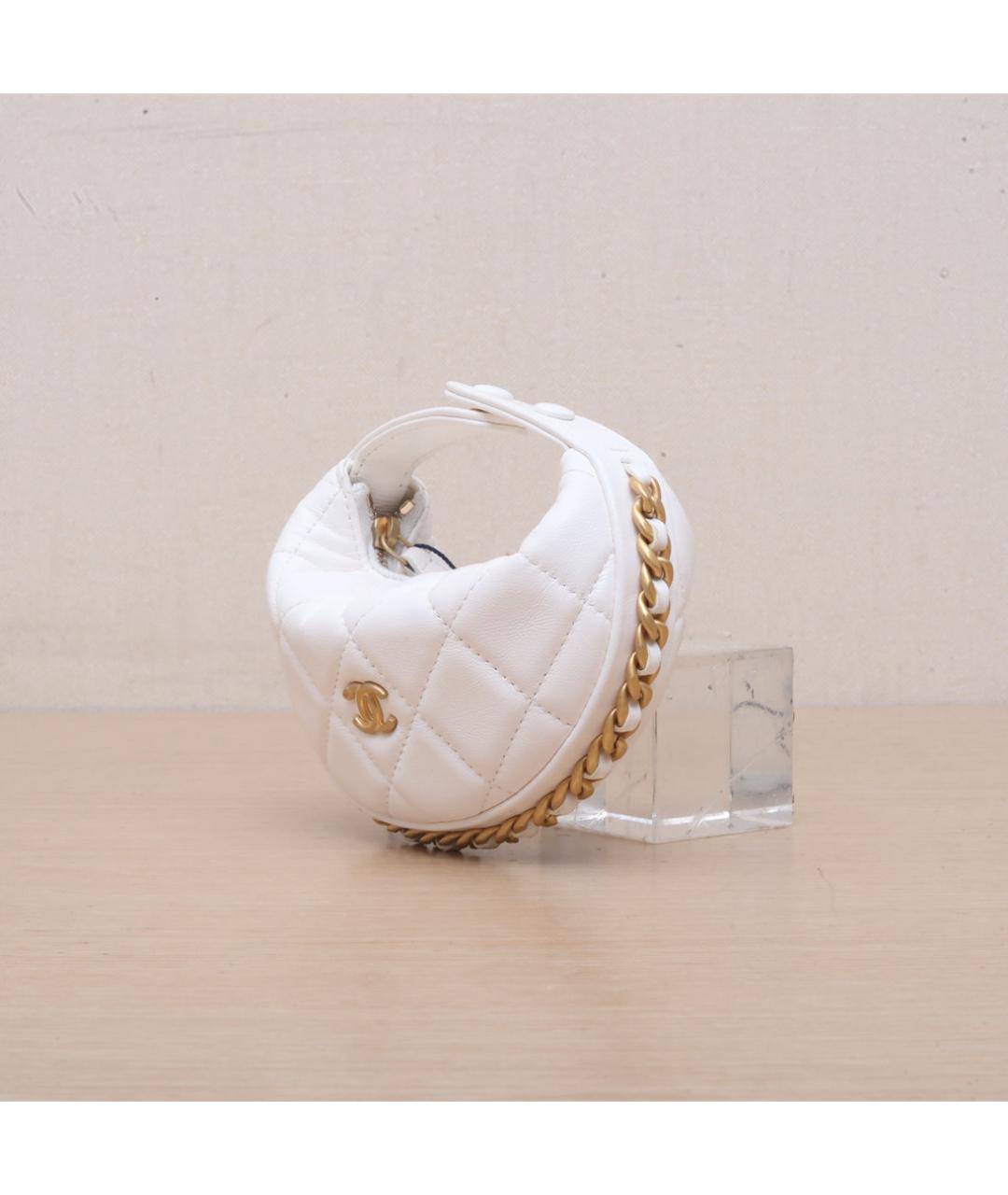 CHANEL Белая кожаная косметичка, фото 3