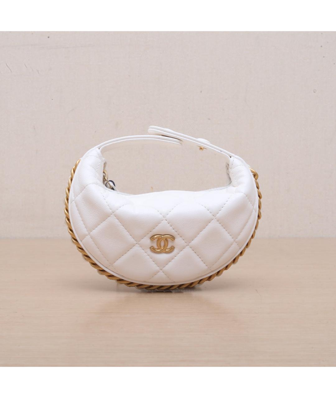CHANEL Белая кожаная косметичка, фото 2