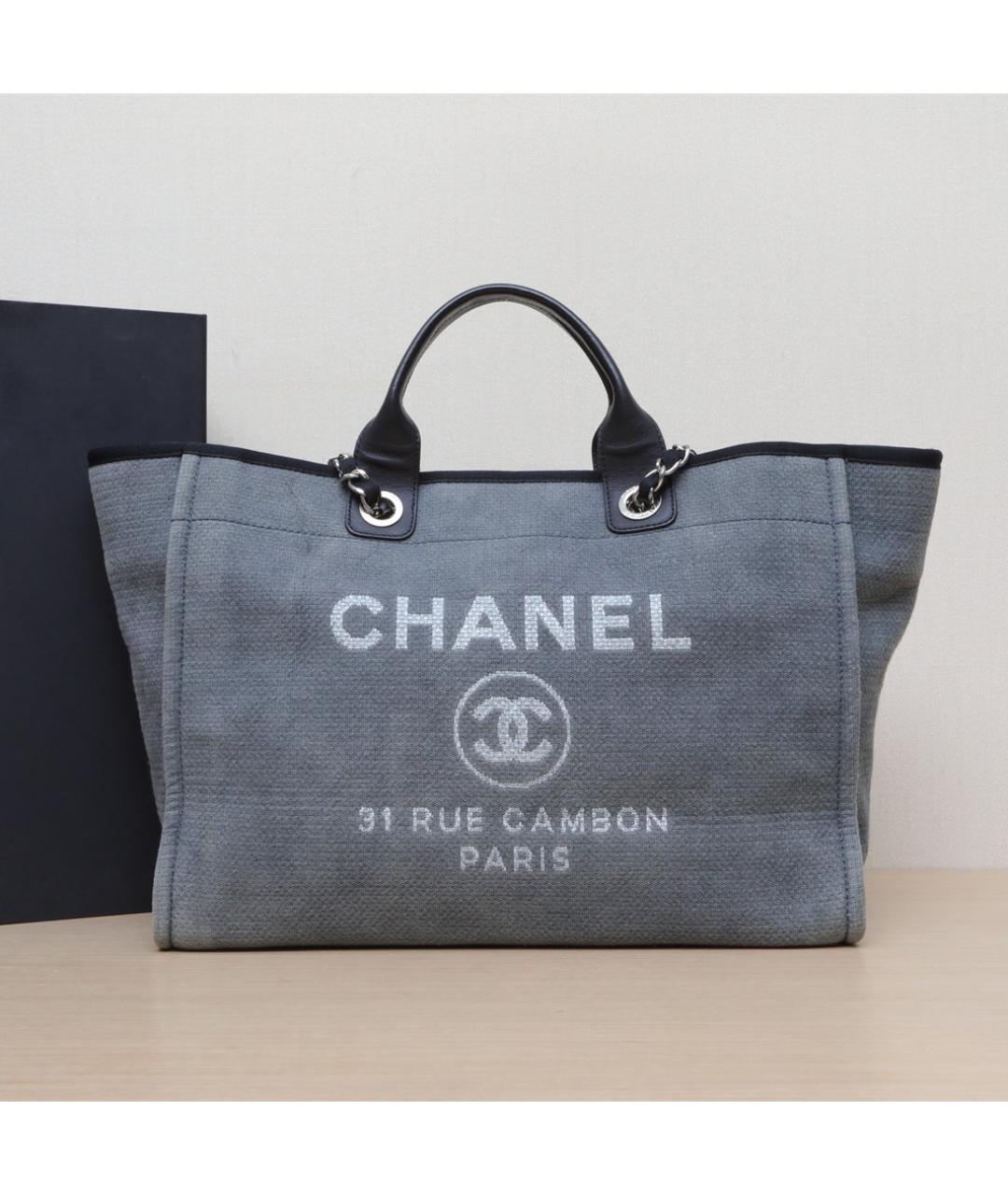CHANEL Серая кожаная сумка через плечо, фото 10