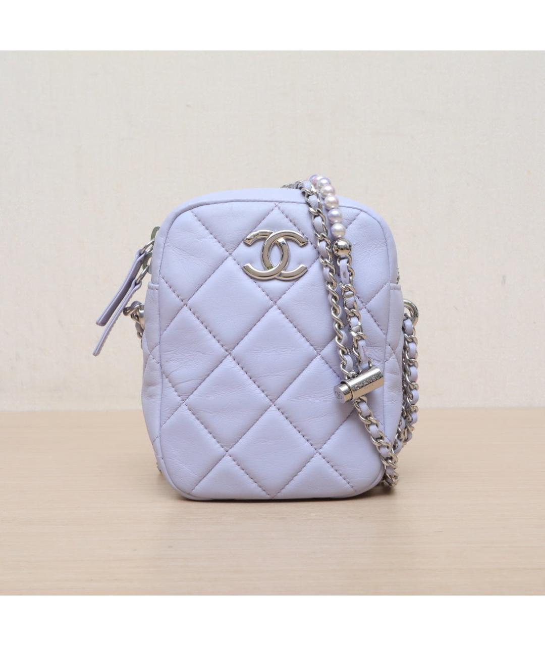 CHANEL Фиолетовая кожаная сумка через плечо, фото 2