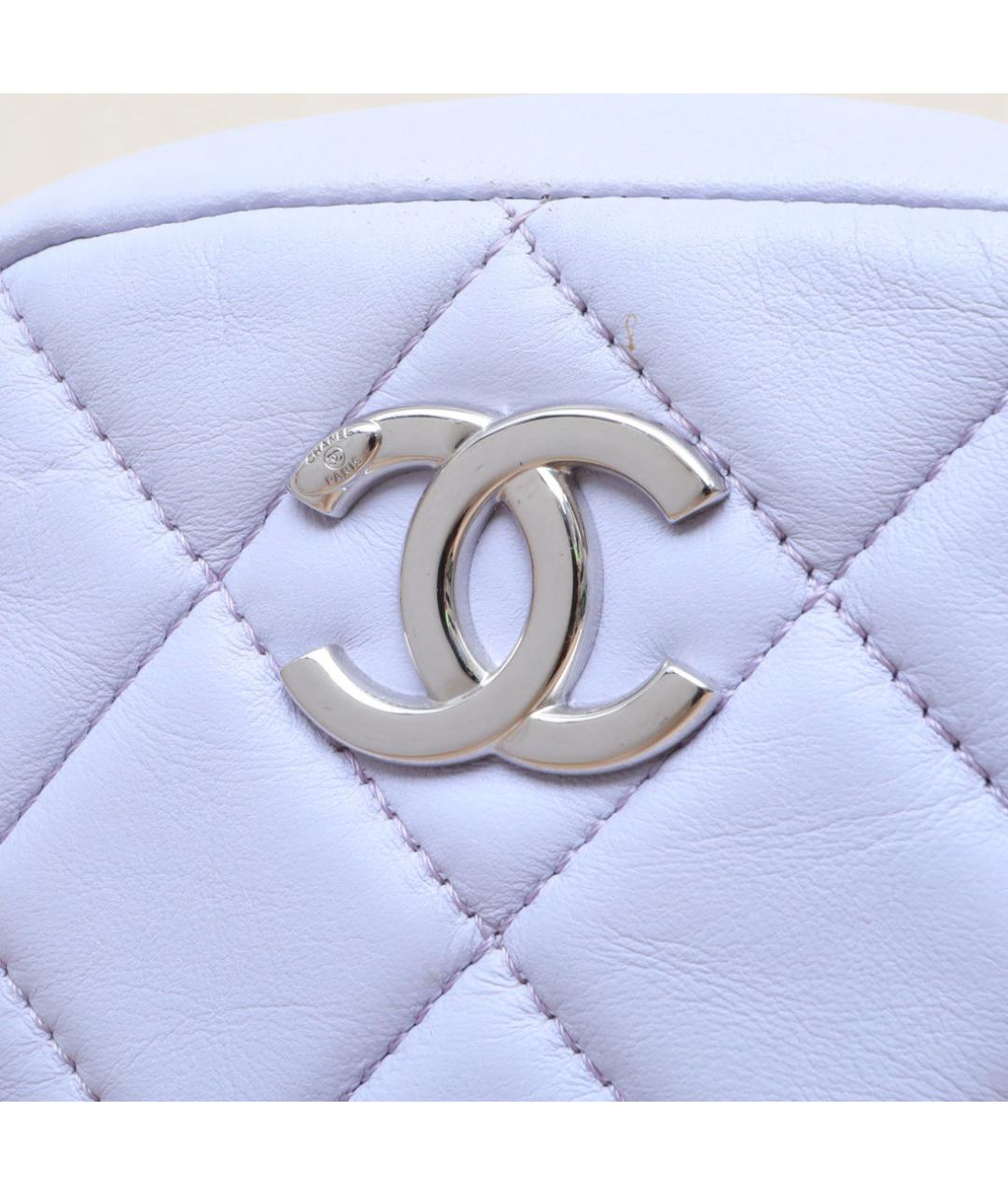 CHANEL Фиолетовая кожаная сумка через плечо, фото 7