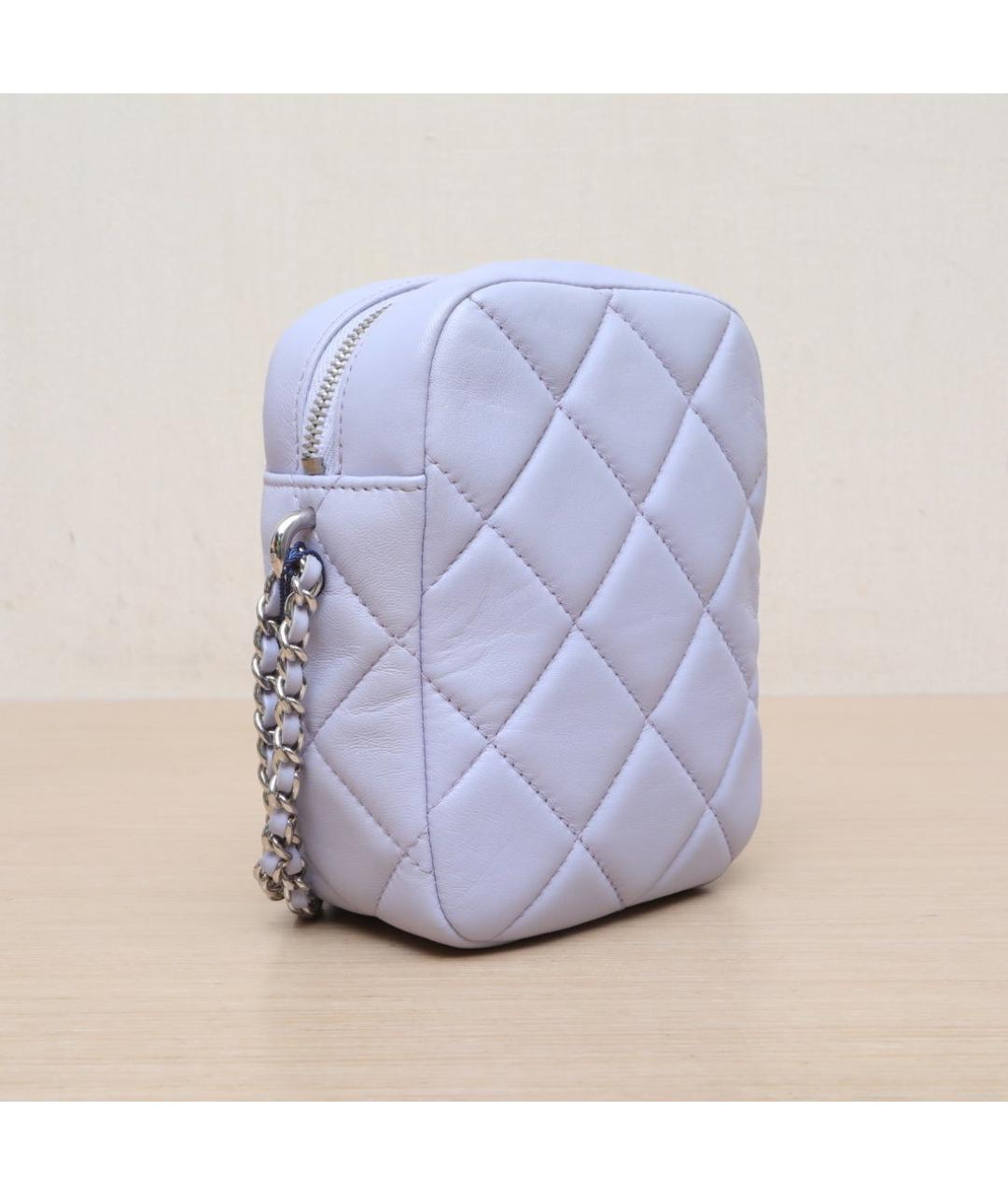 CHANEL Фиолетовая кожаная сумка через плечо, фото 5