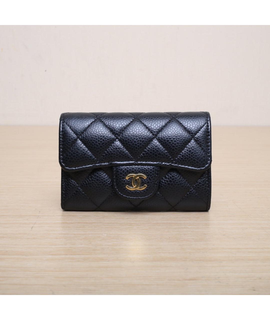 CHANEL Черный кожаный кошелек, фото 10