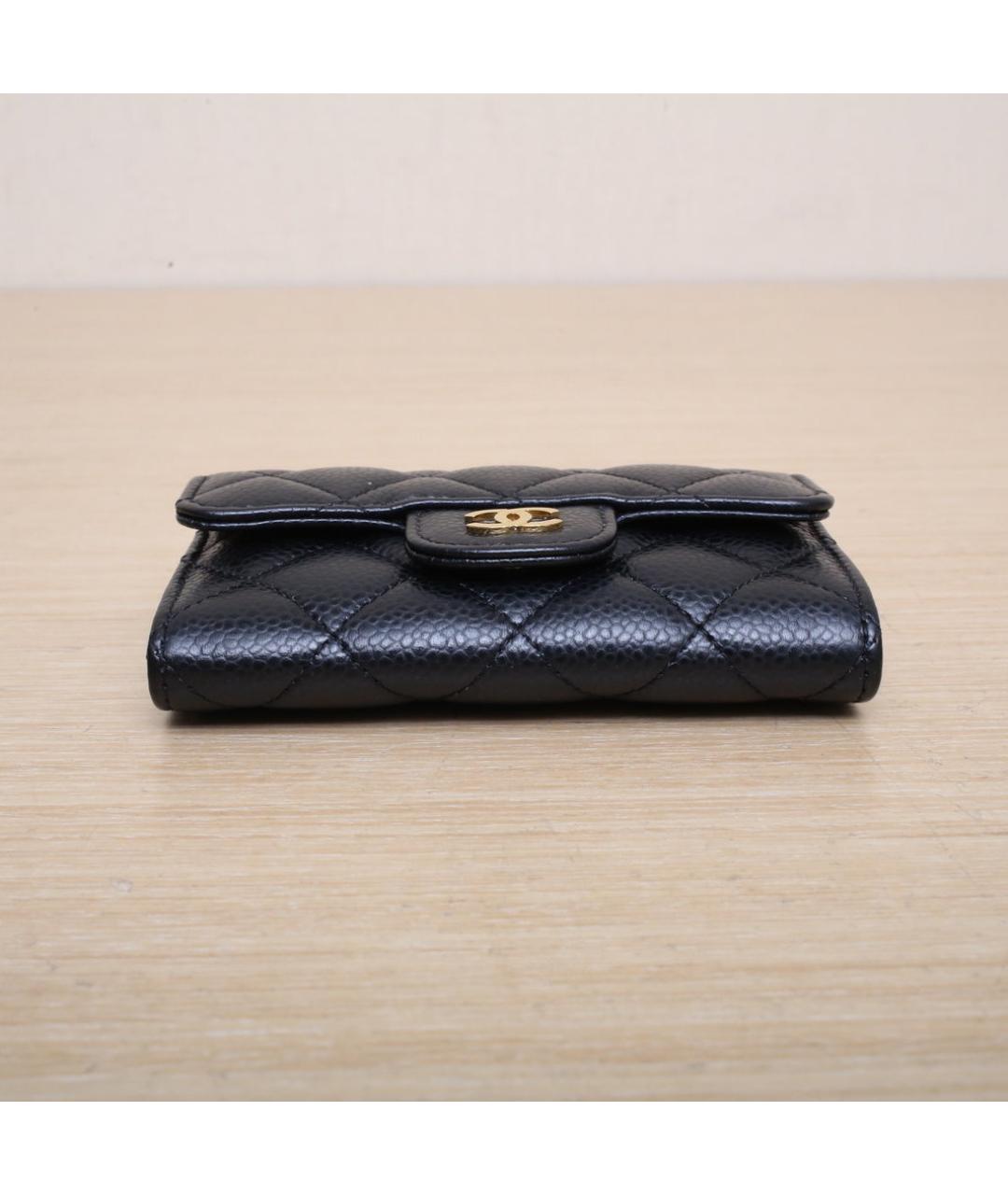 CHANEL Черный кожаный кошелек, фото 8