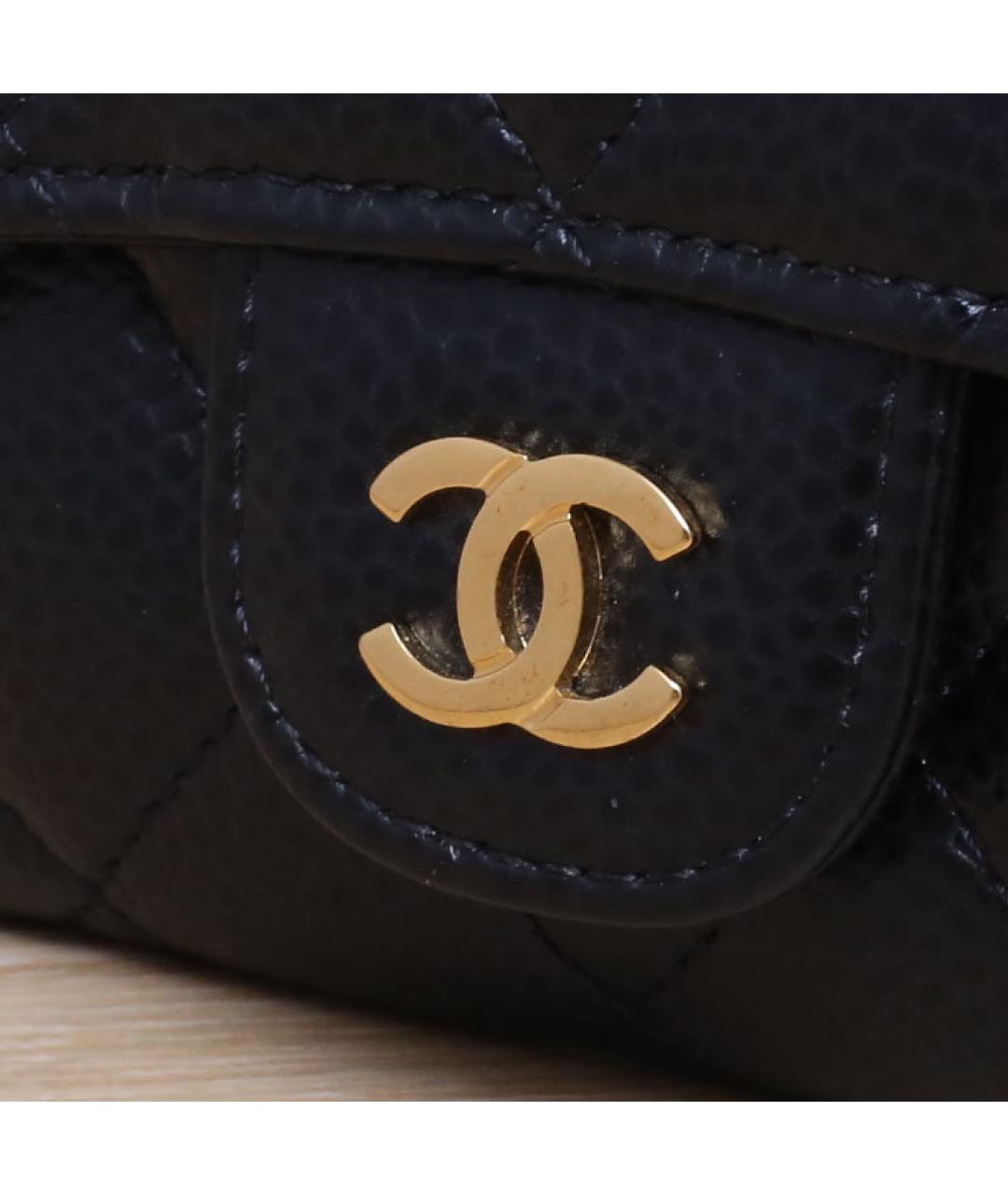 CHANEL Черный кожаный кошелек, фото 7