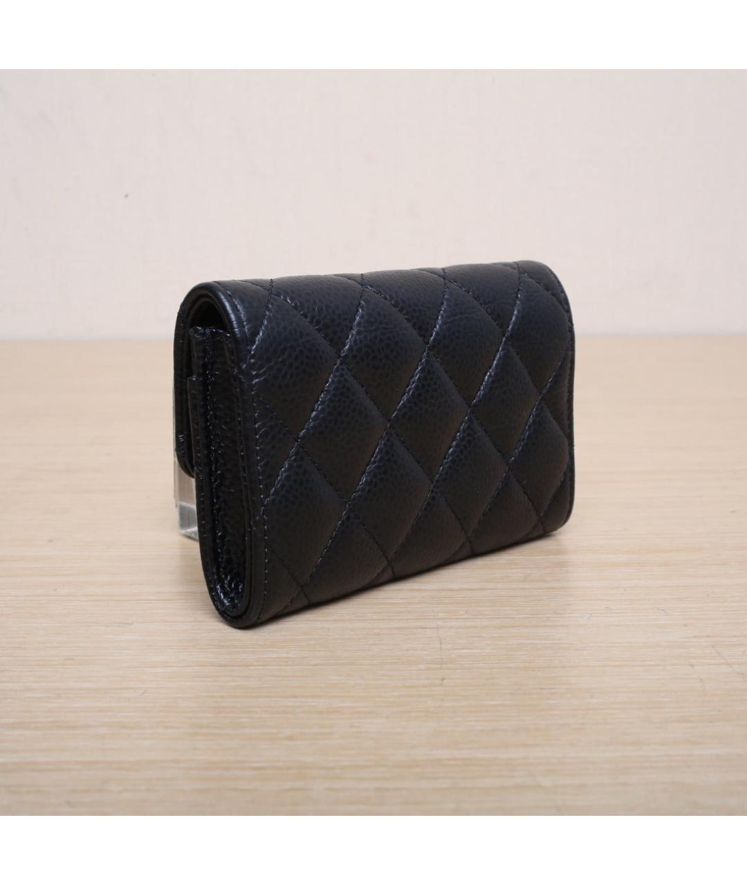 CHANEL Черный кожаный кошелек, фото 5