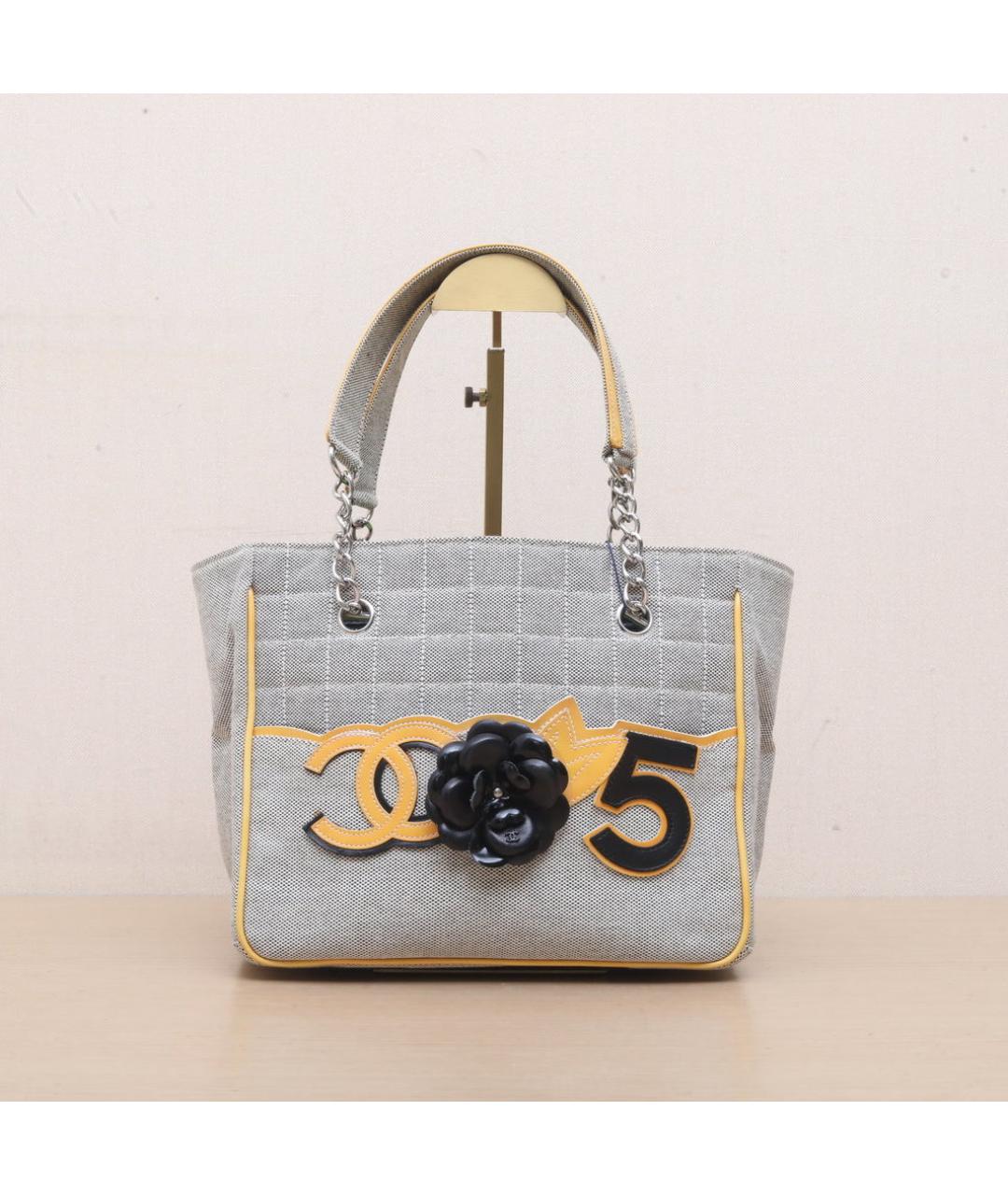 CHANEL Серая кожаная косметичка, фото 2
