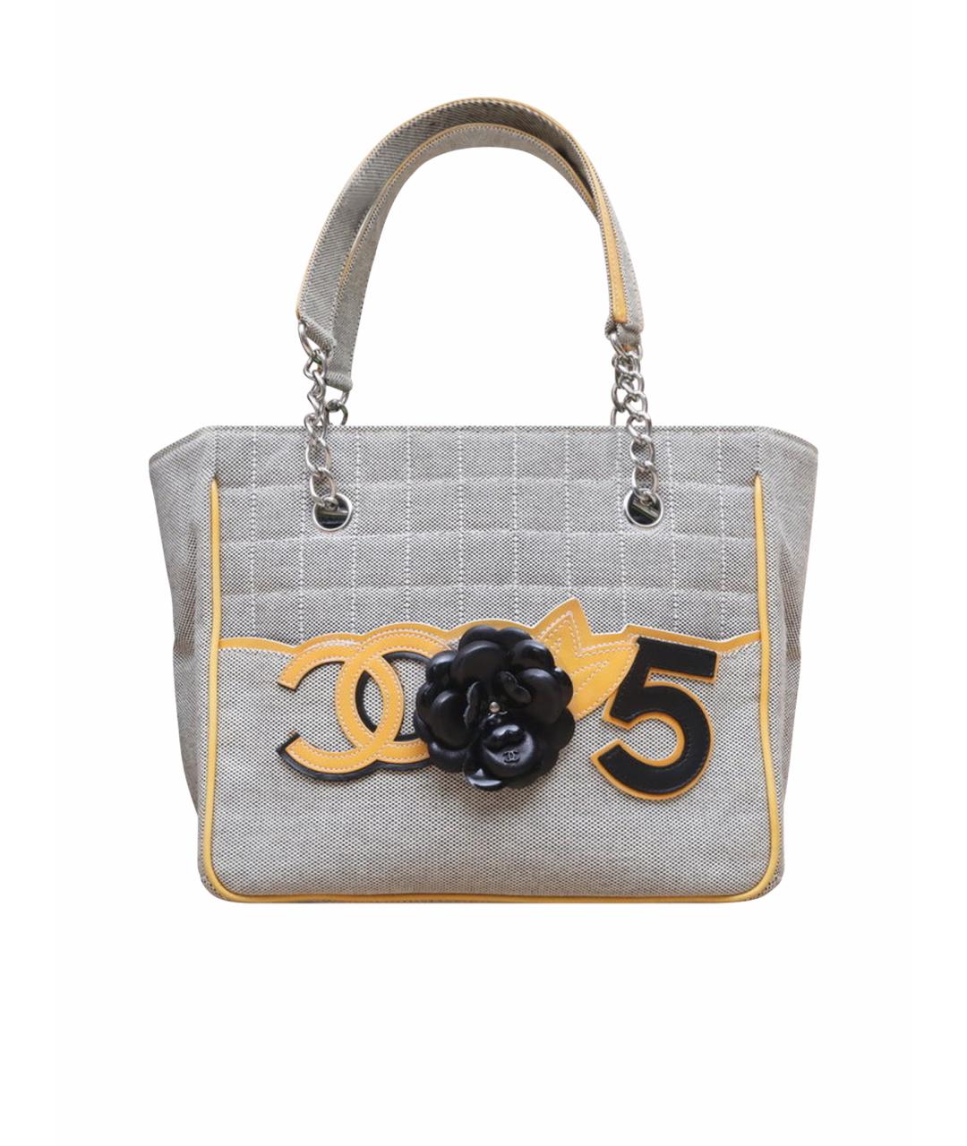 CHANEL Серая кожаная косметичка, фото 1