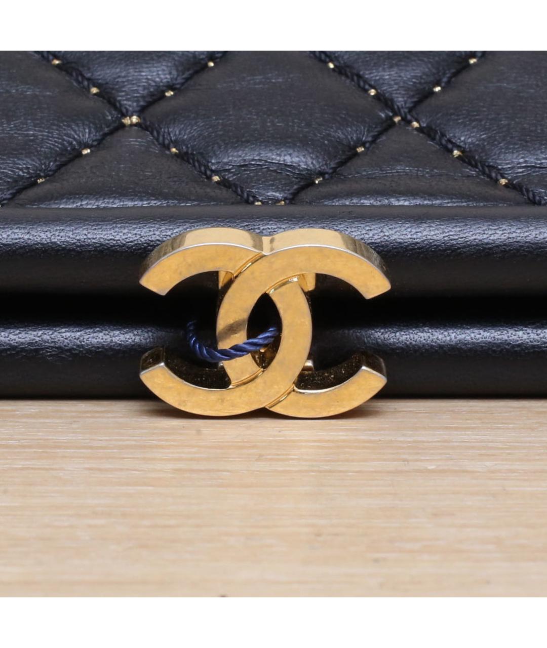 CHANEL Черная кожаная косметичка, фото 7