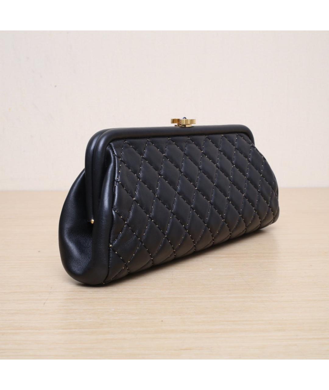CHANEL Черная кожаная косметичка, фото 5