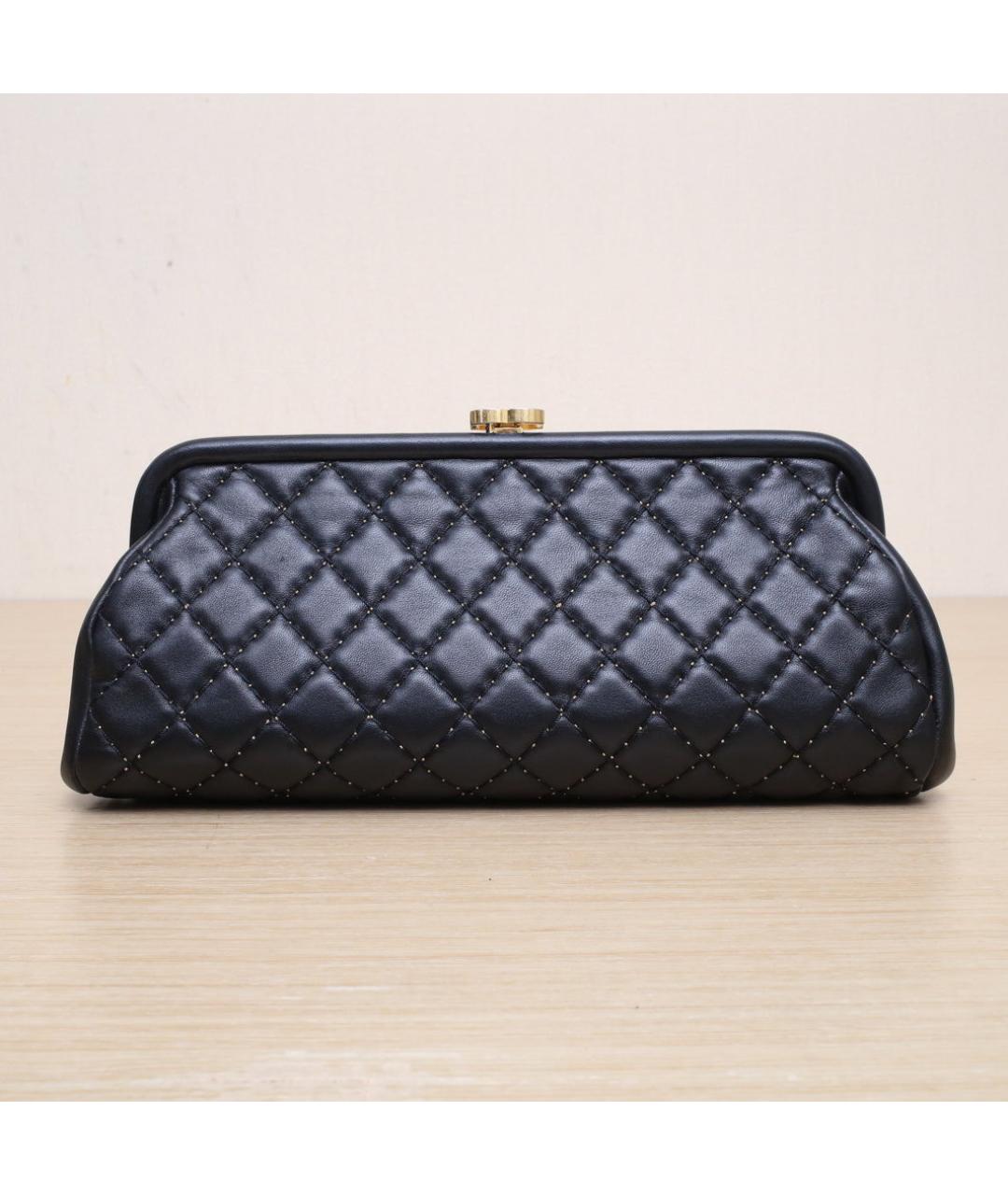 CHANEL Черная кожаная косметичка, фото 10