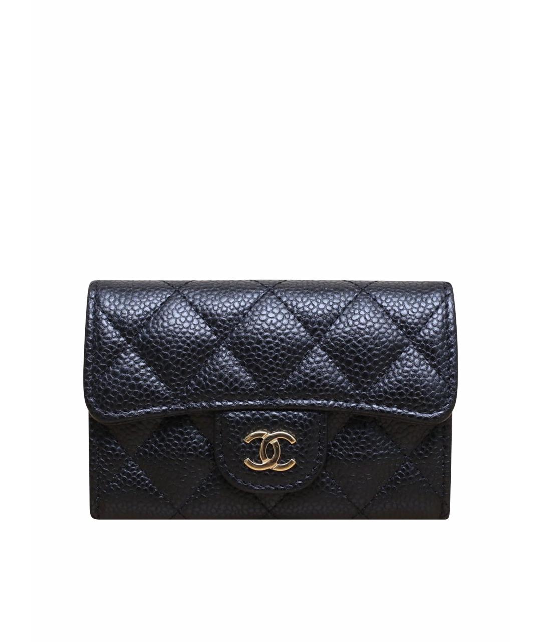 CHANEL Черный кожаный кошелек, фото 1