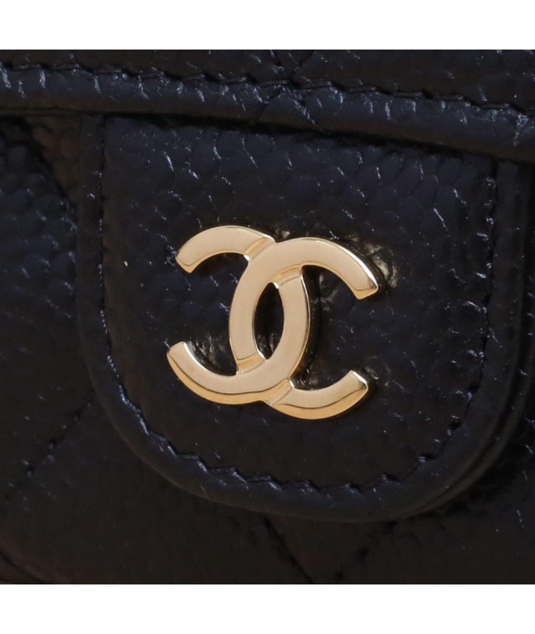 CHANEL Черный кожаный кошелек, фото 7