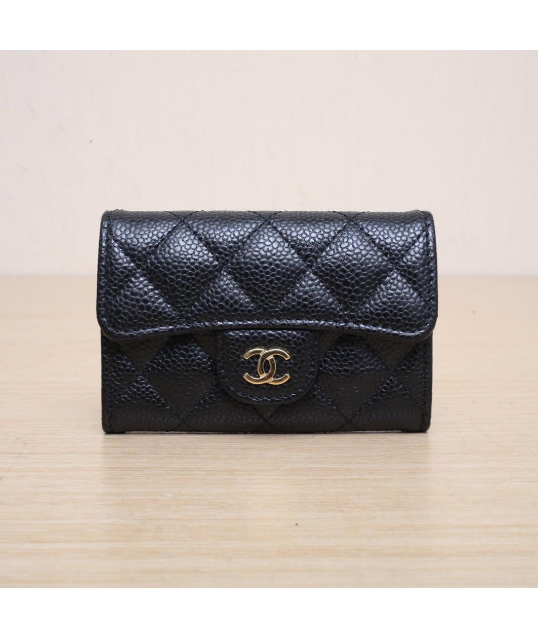 CHANEL Черный кожаный кошелек, фото 10