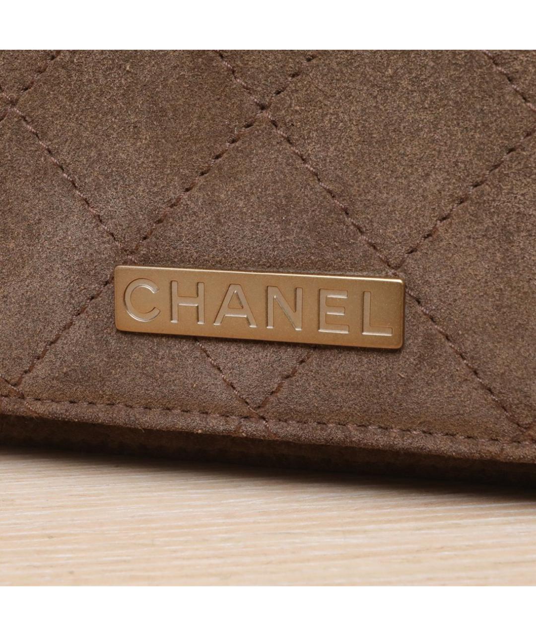 CHANEL Коричневая кожаная сумка через плечо, фото 7