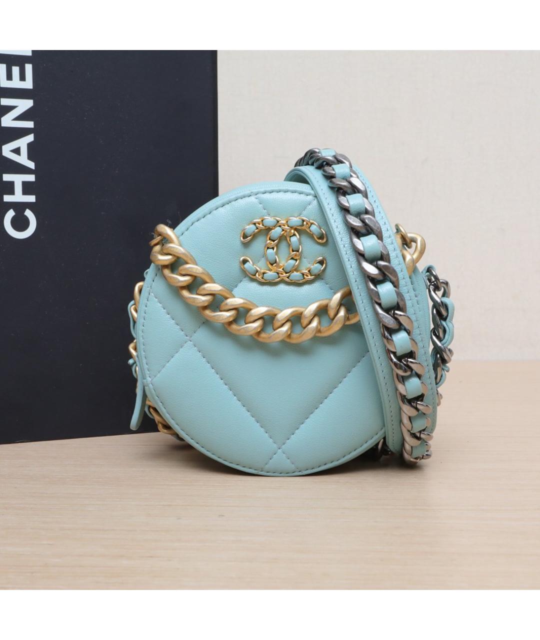 CHANEL Зеленая кожаная сумка через плечо, фото 10