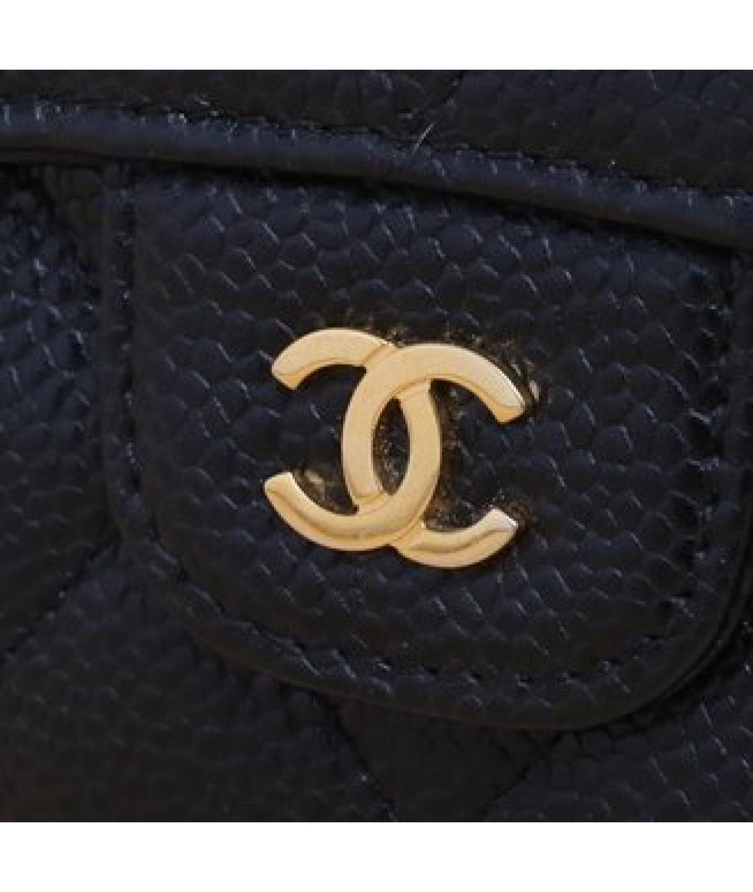 CHANEL Черный кожаный кошелек, фото 7