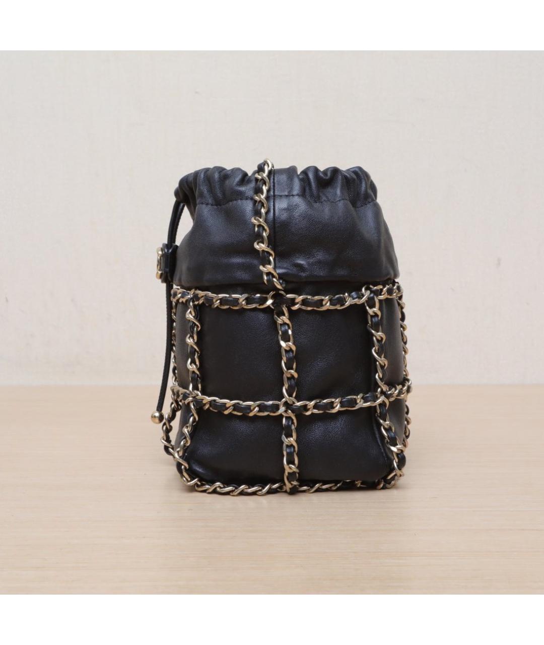 CHANEL Черная кожаная сумка через плечо, фото 4