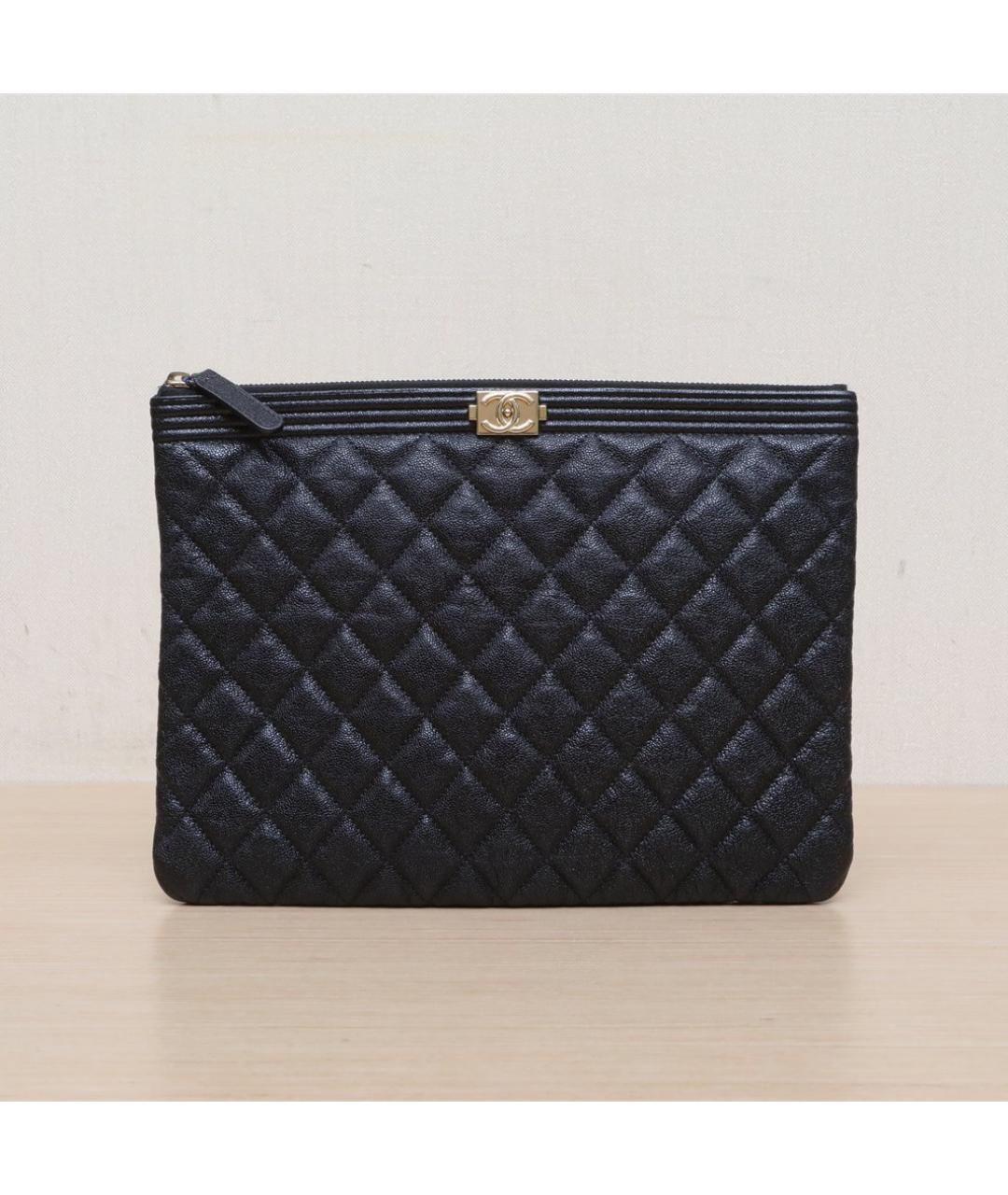 CHANEL Черная кожаная косметичка, фото 2