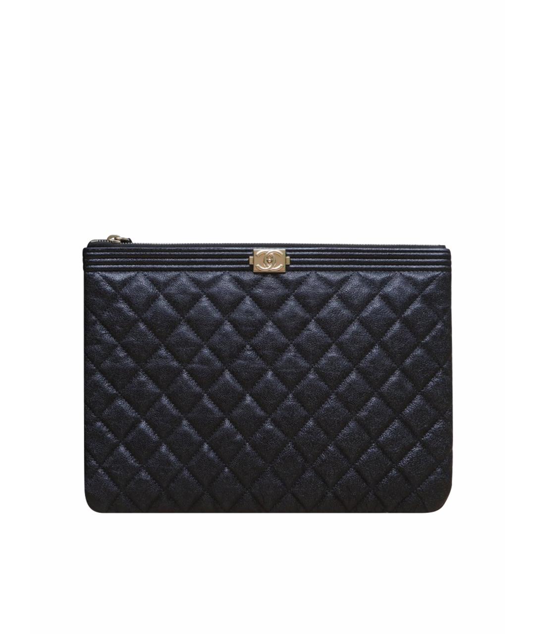 CHANEL Черная кожаная косметичка, фото 1