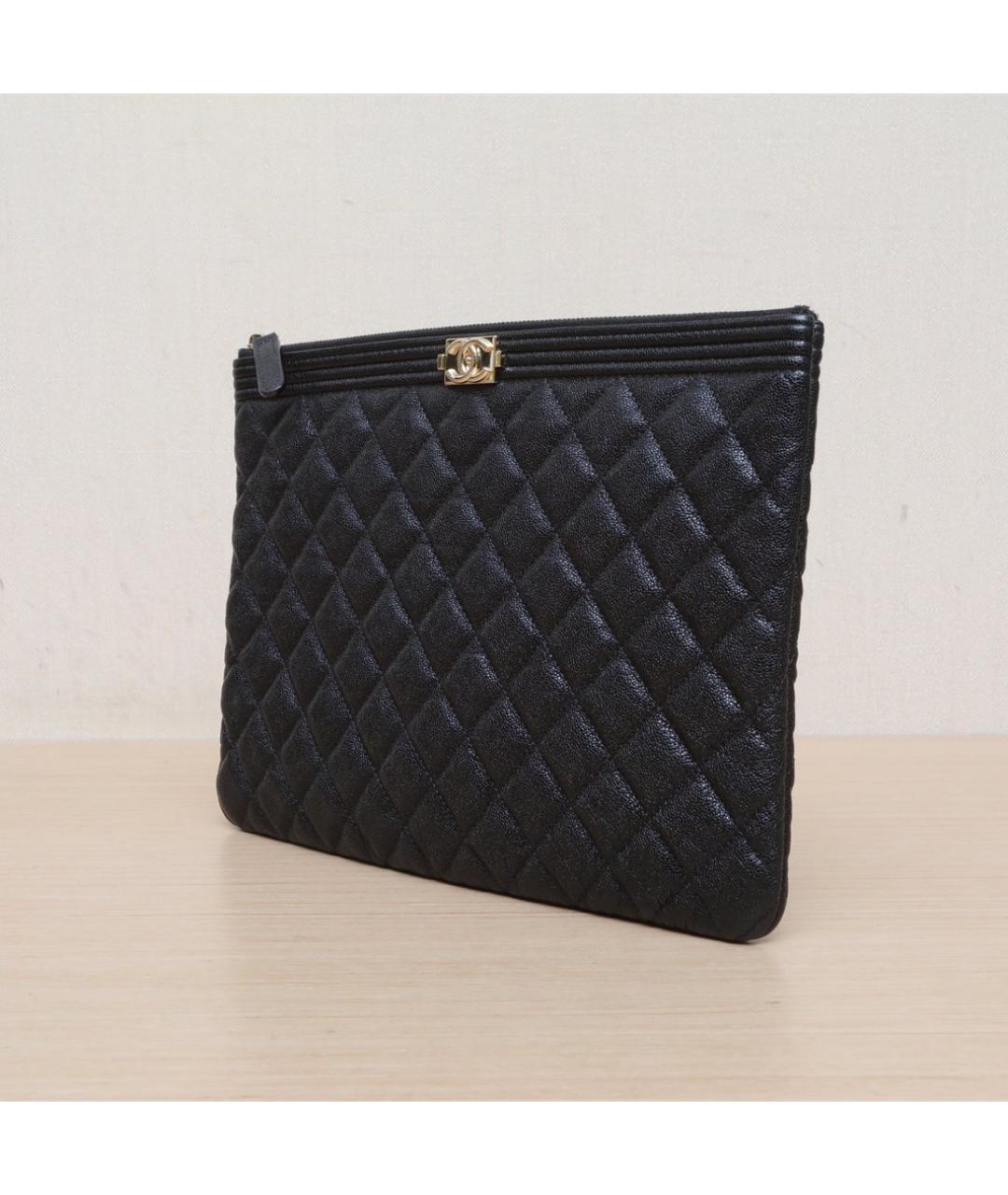 CHANEL Черная кожаная косметичка, фото 3