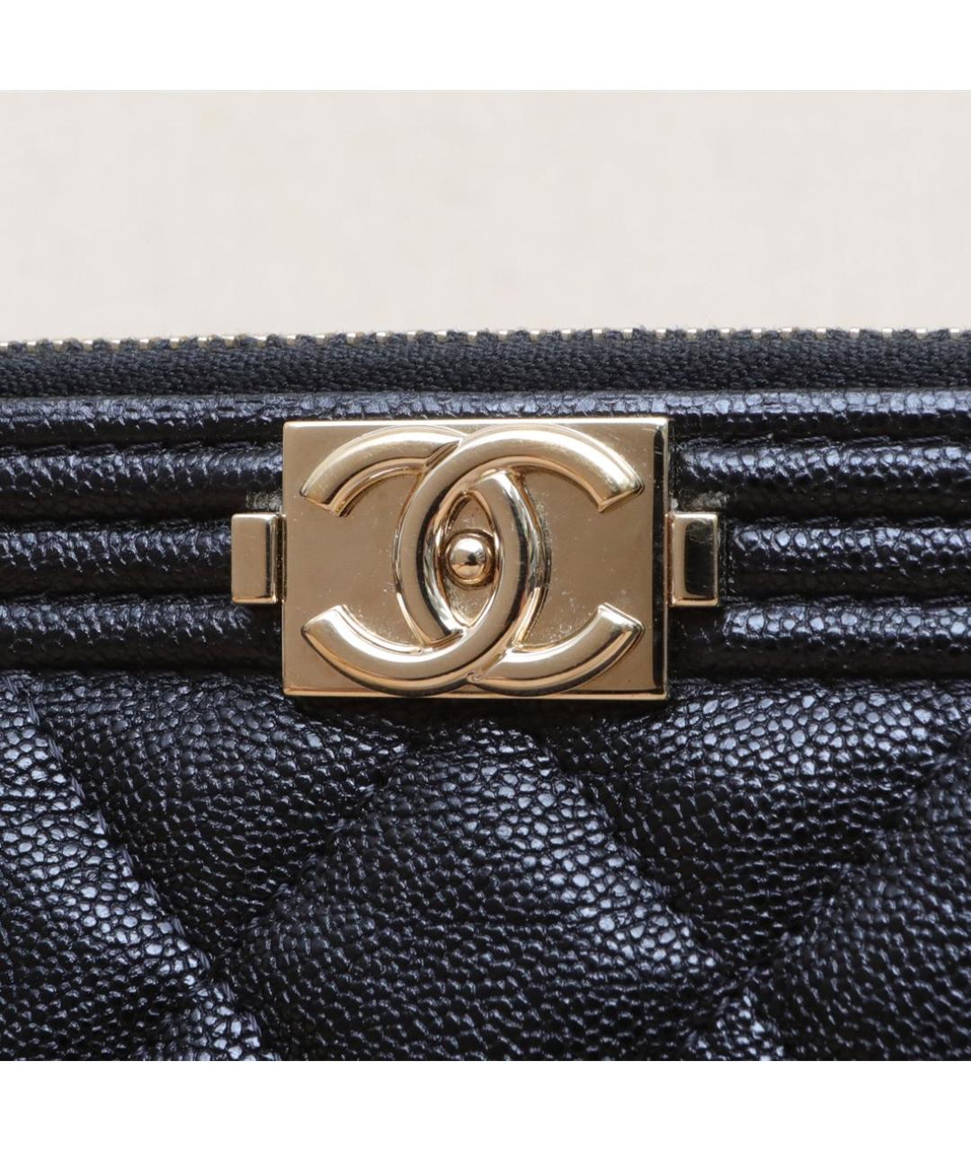 CHANEL Черная кожаная косметичка, фото 7